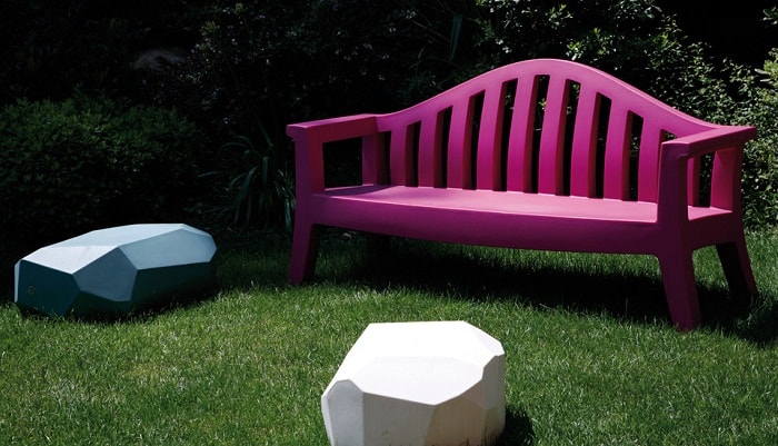 Giulietta Outdoor Bench by Serralunga Furniture Benches